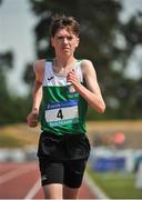 23 June 2018; Ryan Kielthy of  Leinster, in action during the Boys 3000m Walk event, during the Irish Life Health Tailteann Games T&F Championships at Morton Stadium, in Santry, Dublin. Photo by Tomás Greally/Sportsfile