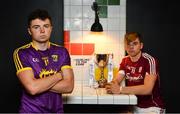 28 June 2018; Rory O’Connor of Wexford and Jack Canning of Galway were in Token Arcade, in Smithfield, Dublin today ahead of the Bord Gáis Energy GAA Hurling U-21 Munster and Leinster Finals. Wexford play Galway in O’ Moore Park and Cork play Tipperary in Páirc Uí Chaoimh. Both games are scheduled to take place on Wednesday, July 4 with a 7.30pm throw-in. Fans can visit www.instagram.com/bgegaa for news, behind-the-scenes content and competitions over the course of the summer. See #HurlingToTheCore for more. Photo by Sam Barnes/Sportsfile