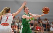 26 June 2018; Edel Thornton of Ireland in action against Stine Austgulen of Norway during the FIBA 2018 Women's European Championships for Small Nations Group B match between Norway and Ireland at the Mardyke Arena in Cork, Ireland. Photo by Brendan Moran/Sportsfile