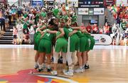 26 June 2018; The Ireland team huddle prior to the FIBA 2018 Women's European Championships for Small Nations Group B match between Norway and Ireland at the Mardyke Arena in Cork, Ireland. Photo by Brendan Moran/Sportsfile