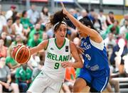 28 June 2018; Fiona O'Dwyer of Ireland in action against Sonia Papadopoulou of Cyprus during the FIBA 2018 Women's European Championships for Small Nations Group B match between Ireland and Cyprus at Mardyke Arena, Cork, Ireland. Photo by Brendan Moran/Sportsfile