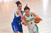 28 June 2018; Aine McKenna of Ireland in action against Christiana Menelaou of Cyprus during the FIBA 2018 Women's European Championships for Small Nations Group B match between Ireland and Cyprus at Mardyke Arena, Cork, Ireland. Photo by Brendan Moran/Sportsfile