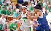 28 June 2018; Grainne Dwyer of Ireland in action against Sonia Papadopoulou of Cyprus during the FIBA 2018 Women's European Championships for Small Nations Group B match between Ireland and Cyprus at Mardyke Arena, Cork, Ireland. Photo by Brendan Moran/Sportsfile