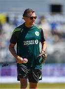 29 June 2018; Ireland head coach Graham Ford prior to the T20 International match between Ireland and India at Malahide Cricket Club Ground in Dublin. Photo by Seb Daly/Sportsfile