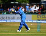 29 June 2018; Lokesh Rahul of India in action during the T20 International match between Ireland and India at Malahide Cricket Club Ground in Dublin. Photo by Seb Daly/Sportsfile