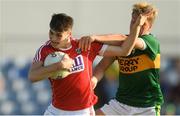 29 June 2018; Aidan Browne of Cork in action against Fiachra Clifford of Kerry during the EirGrid Munster GAA Football U20 Championship Final match between Kerry and Cork at Austin Stack Park in Tralee, Kerry. Photo by Piaras Ó Mídheach/Sportsfile