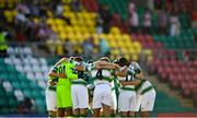 29 June 2018; Shamrock Rovers players huddle ahead of the SSE Airtricity League Premier Division match between Shamrock Rovers and Derry City at Tallaght Stadium in Dublin. Photo by Eóin Noonan/Sportsfile