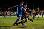 29 June 2018; Thomas Byrne of St Patrick's Athletic in action against Kevin Devaney of Bohemians during the SSE Airtricity League Premier Division match between Bohemians and St Patrick's Athletic at Dalymount Park in Dublin. Photo by David Fitzgerald/Sportsfile