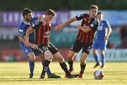 29 June 2018; Oscar Brennan, right, and Ian Morris of Bohemians in action against Ryan Brennan of St Patrick's Athletic during the SSE Airtricity League Premier Division match between Bohemians and St Patrick's Athletic at Dalymount Park in Dublin. Photo by David Fitzgerald/Sportsfile