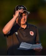 29 June 2018; St. Patrick’s Athletic manager Liam Buckley during the SSE Airtricity League Premier Division match between Bohemians and St Patrick's Athletic at Dalymount Park in Dublin. Photo by David Fitzgerald/Sportsfile