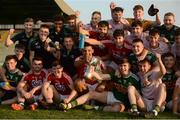 29 June 2018; Kerry players celebrate with the cup after the EirGrid Munster GAA Football U20 Championship Final match between Kerry and Cork at Austin Stack Park in Tralee, Kerry. Photo by Piaras Ó Mídheach/Sportsfile