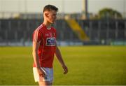 29 June 2018; Maurice Shanley of Cork leaves the field dejected after the EirGrid Munster GAA Football U20 Championship Final match between Kerry and Cork at Austin Stack Park in Tralee, Kerry. Photo by Piaras Ó Mídheach/Sportsfile