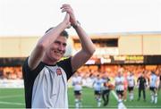 29 June 2018; Dundalk manager Stephen Kenny celebrates after the SSE Airtricity League Premier Division match between Dundalk and Cork City at Oriel Park in Dundalk, Louth. Photo by Ben McShane/Sportsfile