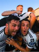 29 June 2018; Patrick Hoban, left, celebrates after scoring his side's winning goal with team-mate Dylan Connolly during the SSE Airtricity League Premier Division match between Dundalk and Cork City at Oriel Park in Dundalk, Louth. Photo by Stephen McCarthy/Sportsfile
