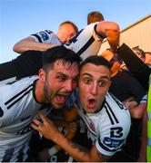 29 June 2018; Patrick Hoban, left, celebrates after scoring his side's winning goal with team-mate Dylan Connolly during the SSE Airtricity League Premier Division match between Dundalk and Cork City at Oriel Park in Dundalk, Louth. Photo by Stephen McCarthy/Sportsfile