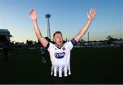 29 June 2018; Brian Gartland of Dundalk celebrates his side's victory following the SSE Airtricity League Premier Division match between Dundalk and Cork City at Oriel Park in Dundalk, Louth. Photo by Stephen McCarthy/Sportsfile