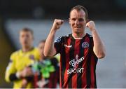 29 June 2018; Derek Pender of Bohemians celebrates following the SSE Airtricity League Premier Division match between Bohemians and St Patrick's Athletic at Dalymount Park in Dublin. Photo by David Fitzgerald/Sportsfile