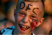 29 June 2018; A young Dundalk supporter celebrates his side's victory following the SSE Airtricity League Premier Division match between Dundalk and Cork City at Oriel Park in Dundalk, Louth. Photo by Stephen McCarthy/Sportsfile