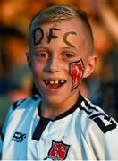 29 June 2018; A young Dundalk supporter celebrates his side's victory following the SSE Airtricity League Premier Division match between Dundalk and Cork City at Oriel Park in Dundalk, Louth. Photo by Stephen McCarthy/Sportsfile