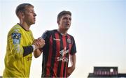 29 June 2018; Oscar Brennan, right, and Shane Supple of Bohemians following the SSE Airtricity League Premier Division match between Bohemians and St Patrick's Athletic at Dalymount Park in Dublin. Photo by David Fitzgerald/Sportsfile