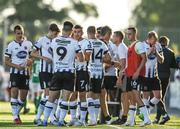29 June 2018; Dundalk players stop for the water break during the SSE Airtricity League Premier Division match between Dundalk and Cork City at Oriel Park in Dundalk, Louth. Photo by Ben McShane/Sportsfile