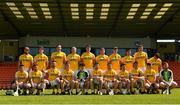 30 June 2018; The Antrim squad prior to the Joe McDonagh Cup Relegation / Promotion play-off match between Antrim and Kildare at the Athletic Ground in Armagh. Photo by Seb Daly/Sportsfile