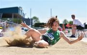 30 June 2018; Elizabeth Morland of Cushinstown A.C. Co. Meath, competing in the U23 Women Long Jump event during the Irish Life Health National Junior & U23 T&F Championships at Tullamore Harriers Stadium in Tullamore, Offaly. Photo by Sam Barnes/Sportsfile