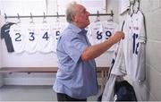 30 June 2018; Kildare kitman Tom Murphy prepares the jerseys in the dressing room before the GAA Football All-Ireland Senior Championship Round 3 match between Kildare and Mayo at St Conleth's Park in Newbridge, Kildare. Photo by Piaras Ó Mídheach/Sportsfile