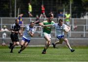 30 June 2018; Ryan McAnespie of Monaghan in action against Noel Plunkett of Leitrim during the GAA Football All-Ireland Senior Championship Round 3 match between Leitrim and Monaghan at Páirc Seán Mac Diarmada in Carrick-on-Shannon, Leitrim. Photo by Daire Brennan/Sportsfile