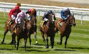 30 June 2018; Fleet Review, with Ryan Moore up, on their way to winning the Dubai Duty Free Jumeirah Creekside Dash Stakes from second place Intelligence Cross, left, with Donnacha O'Brien and third place Ardhoomey, right, with Colin Keane during day 2 of the Dubai Duty Free Irish Derby Festival at the Curragh Racecourse in Kildare. Photo by Matt Browne/Sportsfile