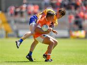 30 June 2018; Ryan McShane of Armagh in action against Aaron Fitzgerald of Clare during the GAA Football All-Ireland Senior Championship Round 3 match between Armagh and Clare at the Athletic Grounds in Armagh. Photo by Seb Daly/Sportsfile