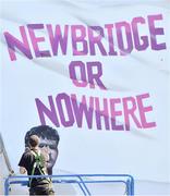 30 June 2018; An artist paints a mural outside St Conleth's Park prior to the GAA Football All-Ireland Senior Championship Round 3 match between Kildare and Mayo at St Conleth's Park in Newbridge, Kildare. Photo by Stephen McCarthy/Sportsfile