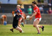 30 June 2018; Fiona Keating of Cork scores her sides second goal past Áine Ryan of Dublin during the GAA All-Ireland Minor A Ladies Football Semi-final match between Cork and Dublin at MacDonagh Park in Nenagh, Tipperary. Photo by Harry Murphy/Sportsfile
