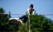 30 June 2018; Shane Power of St. Joseph's A.C., Co. Kilkenny, competing in the U23 Men Pole Vault event during the Irish Life Health National Junior & U23 T&F Championships at Tullamore Harriers Stadium in Tullamore, Offaly. Photo by Sam Barnes/Sportsfile