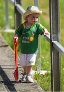 30 June 2018; Leitrim supporter Tom McCartan, age 2, from Ballinamore, Co Leitrim, during the GAA Football All-Ireland Senior Championship Round 3 match between Leitrim and Monaghan at Páirc Seán Mac Diarmada in Carrick-on-Shannon, Leitrim. Photo by Daire Brennan/Sportsfile