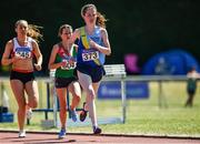 30 June 2018; Avril Deegan of Ballyroan, Abbeyleix & District A.C., Co. Laois, on her way to winning the U23 Women 1500m event during the Irish Life Health National Junior & U23 T&F Championships at Tullamore Harriers Stadium in Tullamore, Offaly.  Photo by Sam Barnes/Sportsfile