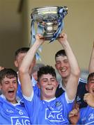 30 June 2018; Dublin captain Donal Leahy lifts the cup after the Electric Ireland Leinster GAA Hurling Minor Championship Final match between Dublin and Kilkenny at O'Moore Park in Portlaoise, Laois. Photo by Ray McManus/Sportsfile