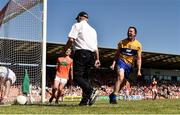 30 June 2018; David Tubridy of Clare celebrates after scoring his side's first goal of the game during the GAA Football All-Ireland Senior Championship Round 3 match between Armagh and Clare at the Athletic Grounds in Armagh. Photo by Seb Daly/Sportsfile