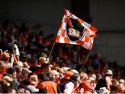 30 June 2018; An Armagh supporter waves a flag during the GAA Football All-Ireland Senior Championship Round 3 match between Armagh and Clare at the Athletic Grounds in Armagh. Photo by Seb Daly/Sportsfile