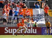 30 June 2018; Stephen Sheridan of Armagh celebrates after scoring his side's second goal of the game during the GAA Football All-Ireland Senior Championship Round 3 match between Armagh and Clare at the Athletic Grounds in Armagh. Photo by Seb Daly/Sportsfile