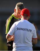 30 June 2018; Cavan manager Matthew McGleenan shakes hands with Tyrone manager Mickey Harte following the GAA Football All-Ireland Senior Championship Round 3 match between Cavan and Tyrone at Brewster Park in Enniskillen, Fermanagh. Photo by Eóin Noonan/Sportsfile