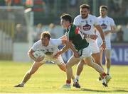 30 June 2018; Paul Cribbin of Kildare is tackled by James Durcan of Mayo during the GAA Football All-Ireland Senior Championship Round 3 match between Kildare and Mayo at St Conleth's Park in Newbridge, Kildare. Photo by Piaras Ó Mídheach/Sportsfile