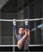 30 June 2018; Emma Slevin of Renmore Gymnastics club in Co Galway competing in the Uneven Bars event during the National Series Super Gymnastics Championships at the National Indoor Arena in the National Sports Campus, Blanchardstown, Dublin. Photo by David Fitzgerald/Sportsfile