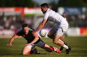 30 June 2018; Andy Moran of Mayo in action against Mick O'Grady of Kildare during the GAA Football All-Ireland Senior Championship Round 3 match between Kildare and Mayo at St Conleth's Park in Newbridge, Kildare. Photo by Stephen McCarthy/Sportsfile