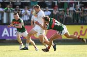 30 June 2018; Peter Kelly of Kildare in action against Aidan O’Shea, right, and Colm Boyle during the GAA Football All-Ireland Senior Championship Round 3 match between Kildare and Mayo at St Conleth's Park in Newbridge, Kildare. Photo by Piaras Ó Mídheach/Sportsfile