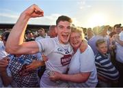 30 June 2018; Mark Hyland of Kildare is congratulated by his mother Máire following the GAA Football All-Ireland Senior Championship Round 3 match between Kildare and Mayo at St Conleth's Park in Newbridge, Kildare. Photo by Stephen McCarthy/Sportsfile