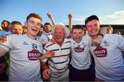 30 June 2018; Mark Hyland of Kildare, 24, celebrates with supporters and family following the GAA Football All-Ireland Senior Championship Round 3 match between Kildare and Mayo at St Conleth's Park in Newbridge, Kildare. Photo by Stephen McCarthy/Sportsfile