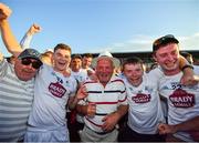 30 June 2018; Mark Hyland of Kildare, 24, celebrates with supporters and family following the GAA Football All-Ireland Senior Championship Round 3 match between Kildare and Mayo at St Conleth's Park in Newbridge, Kildare. Photo by Stephen McCarthy/Sportsfile