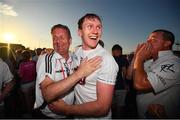 30 June 2018; Paul Cribbin of Kildare is congratulated following the GAA Football All-Ireland Senior Championship Round 3 match between Kildare and Mayo at St Conleth's Park in Newbridge, Kildare. Photo by Stephen McCarthy/Sportsfile