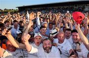30 June 2018; Kildare supporters and player Mark Hyland celebrate following the GAA Football All-Ireland Senior Championship Round 3 match between Kildare and Mayo at St Conleth's Park in Newbridge, Kildare. Photo by Stephen McCarthy/Sportsfile